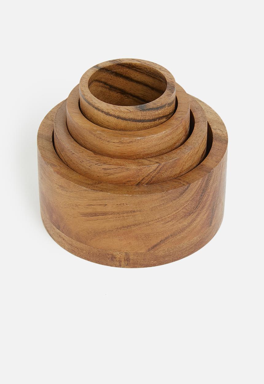 Sixth Floor - Malgova baking measuring cup set- acacia wood