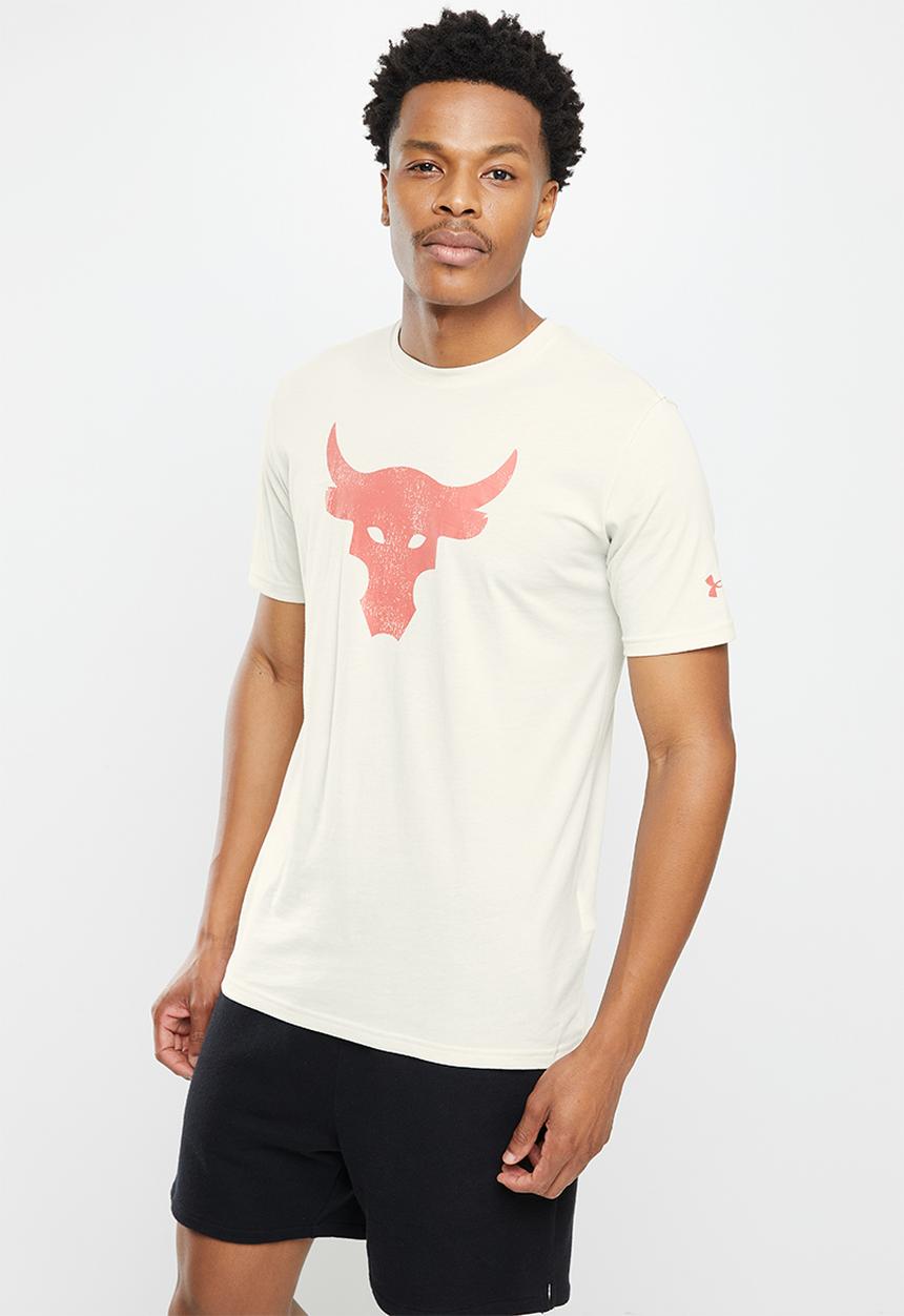Under Armour - UA Project Rock brahma bull short sleeve - summit white