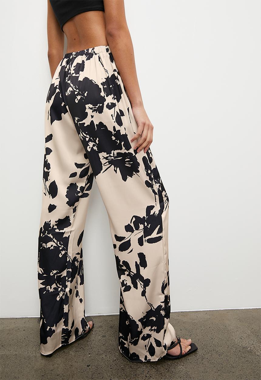 VELVET - Co ord printed flat front pull on wide - floral print