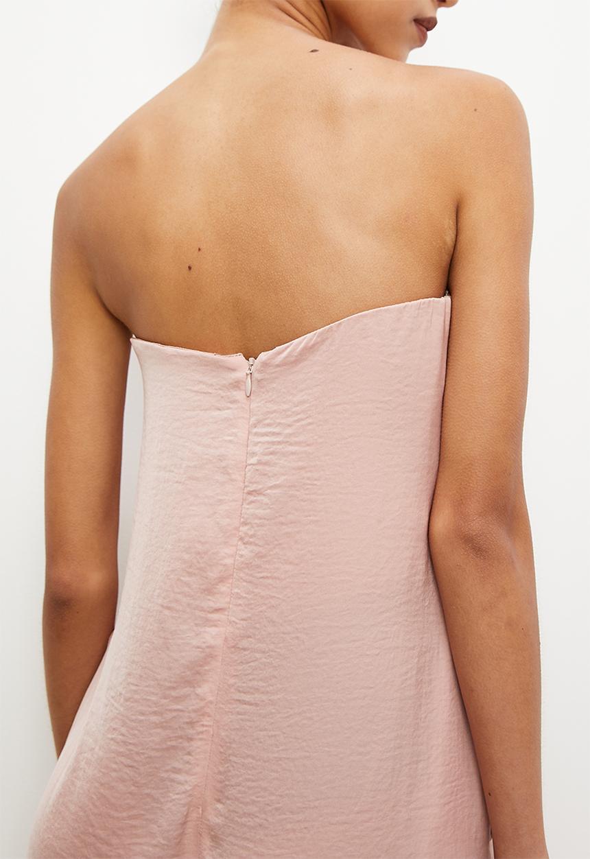 VELVET - Satin bandeau palazzo jumpsuit - neutral