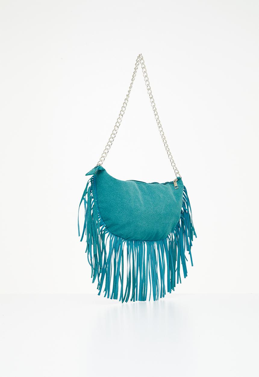 Superbalist - Liz fringe shoulder bag - blue