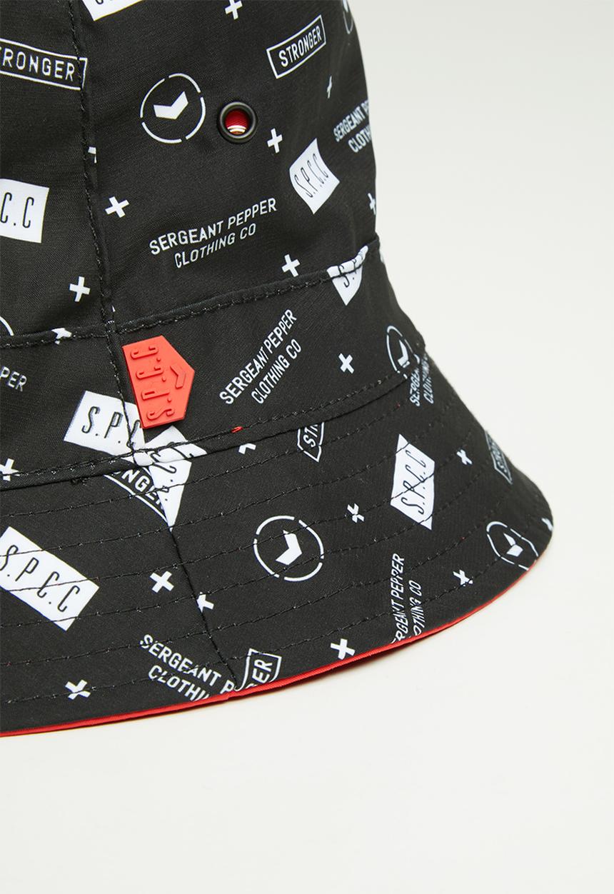 S.P.C.C - Nevitt reversible bucket hat - black/orange