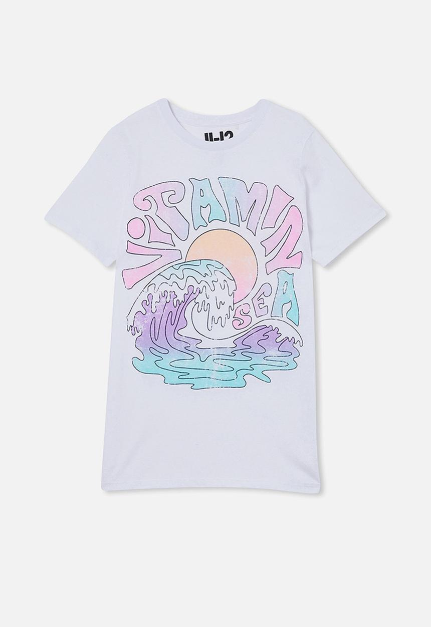 Cotton On - Penny short sleeve tee-white/vitamin sea
