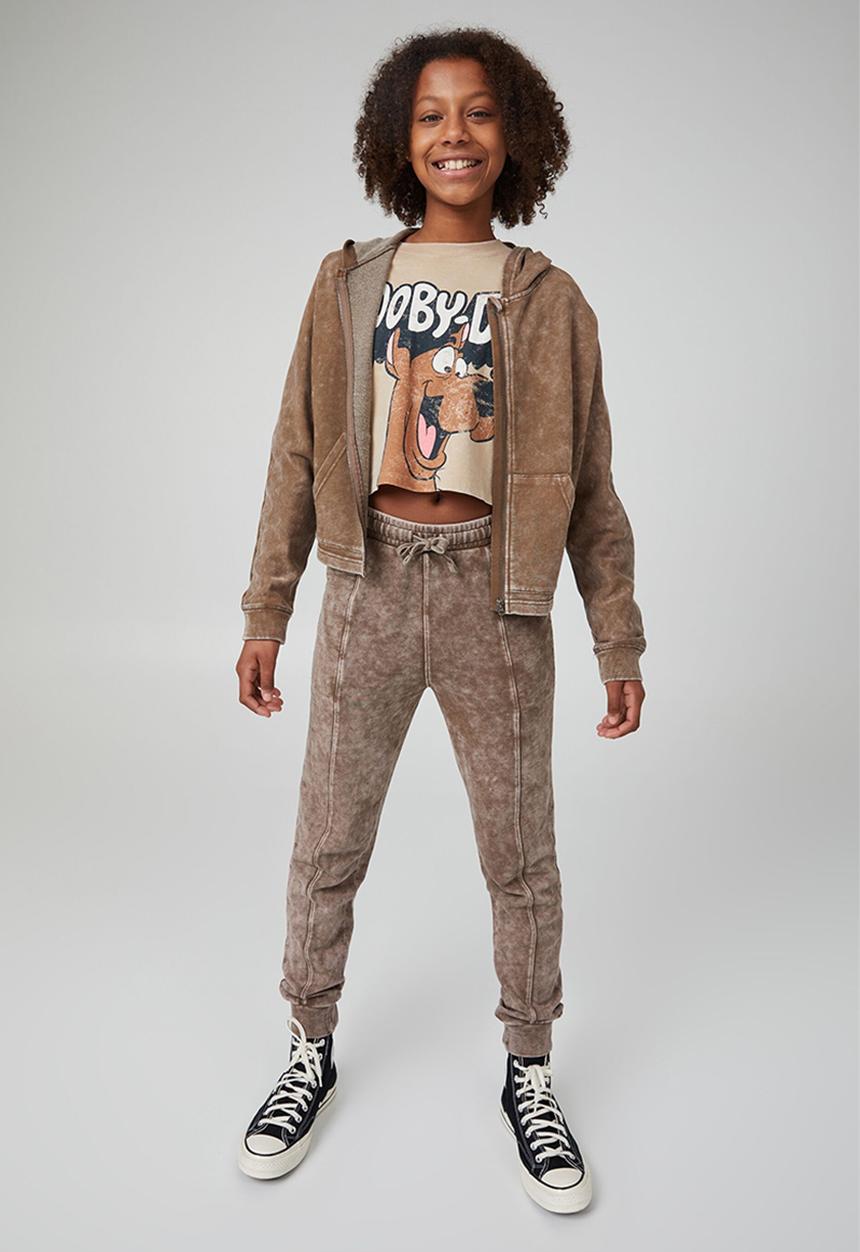 Cotton On - Jaye zip thru hoodie - hot choccy