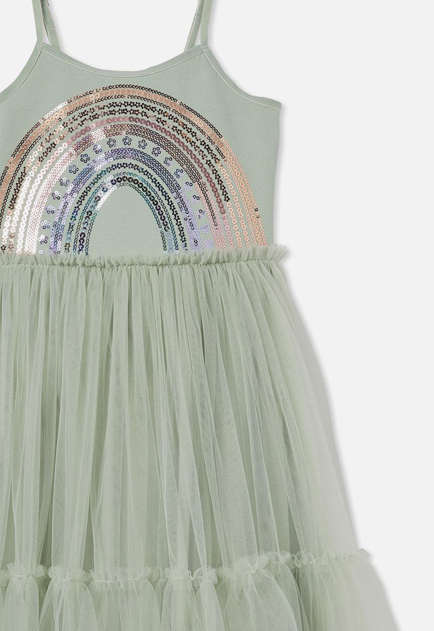 Cotton On - Iris dress up dress - stone green/rainbow