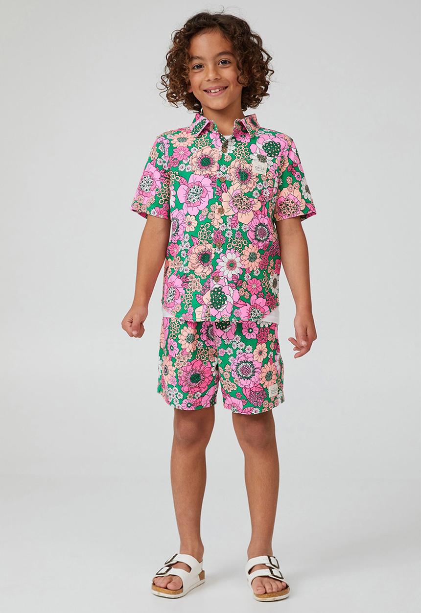 Cotton On - Los cabos short - toffee apple/lenny floral