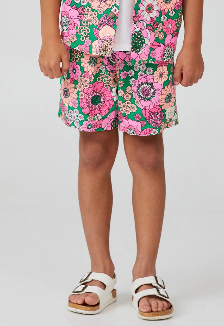 Cotton On - Los cabos short - toffee apple/lenny floral