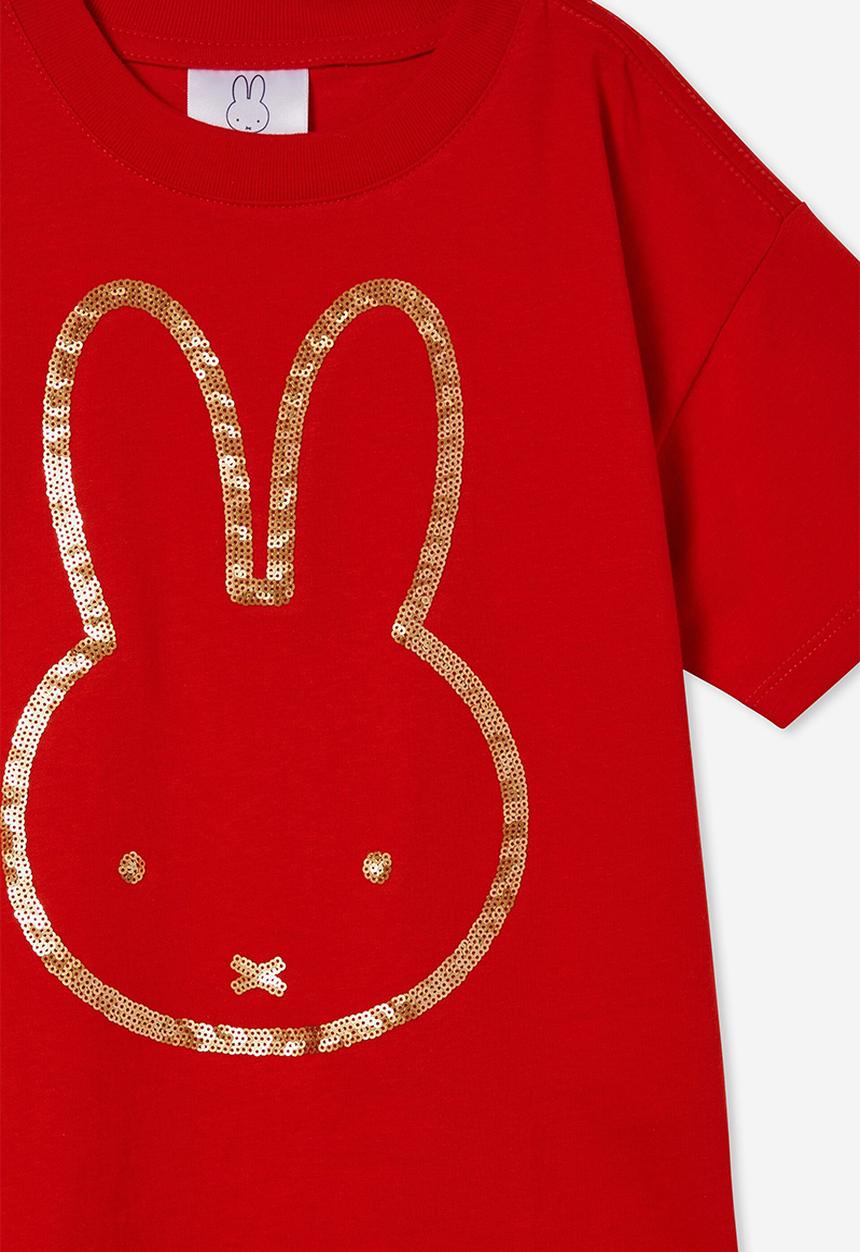 Cotton On - License drop shoulder short sleeve tee - lcn mif miffy/flame red