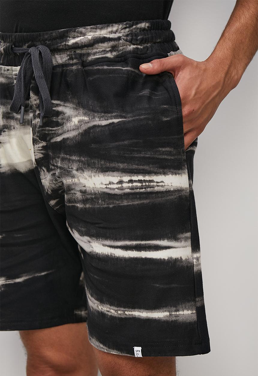 Superbalist - Acid wash short - black