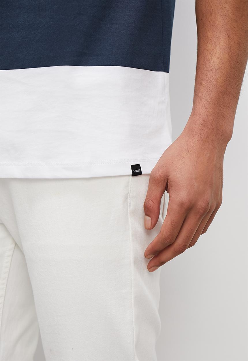 Superbalist - Wide stripe crew tee - navy & white