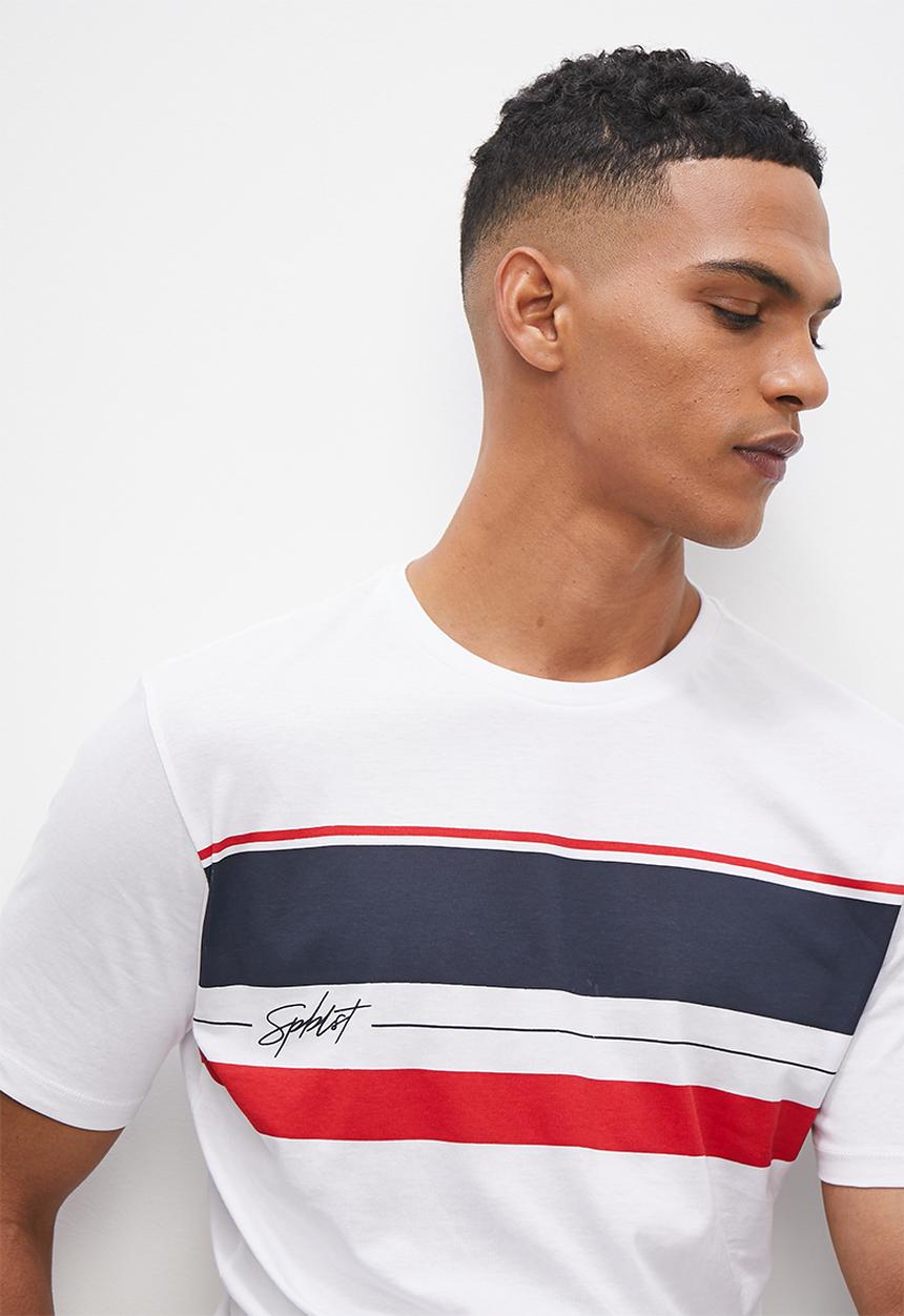 Superbalist - Placement stripe print tee - multi