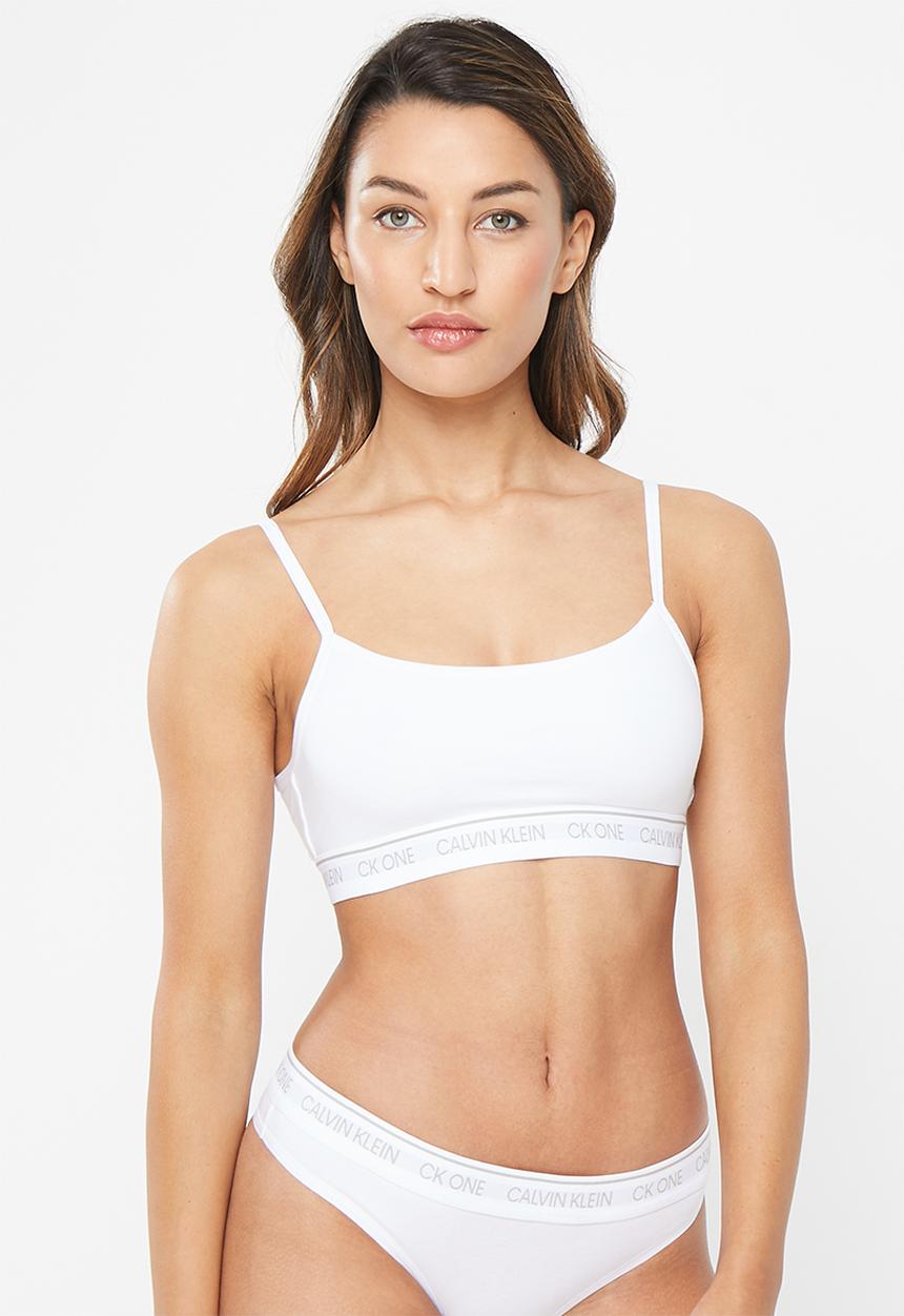 Calvin Klein - Ck unlined bralette - white