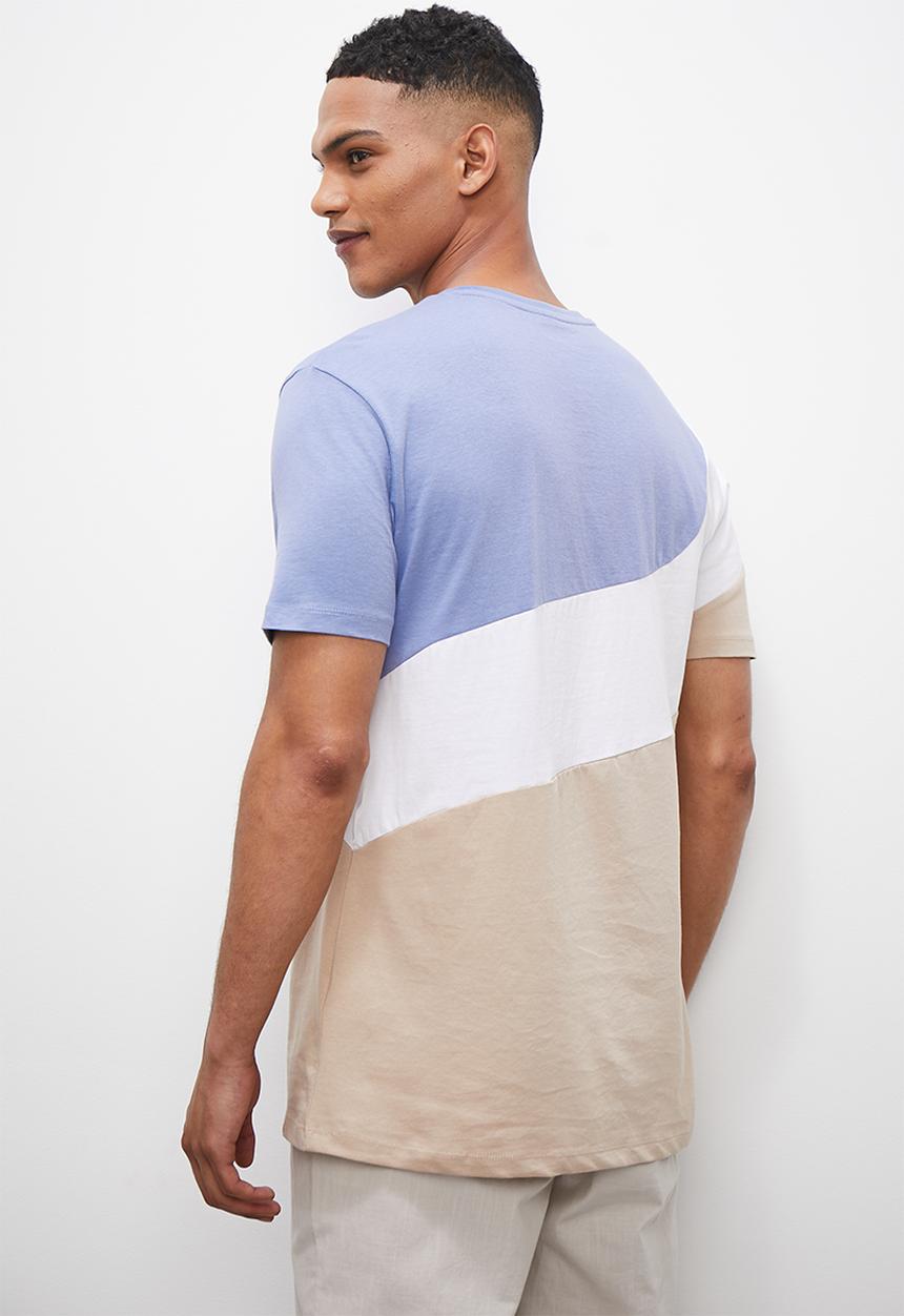 Superbalist - Retro blu blocked tee - blue