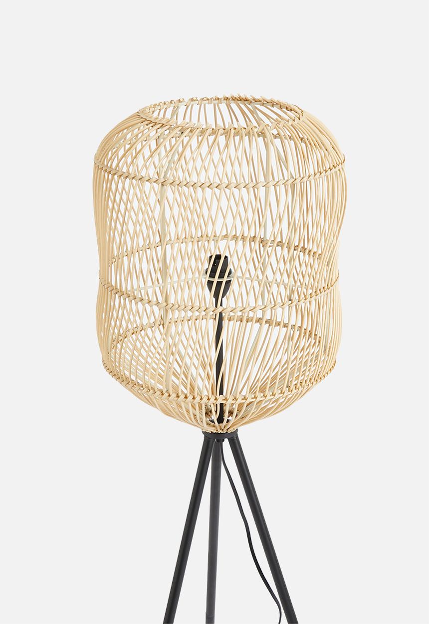 Sixth Floor - Finley floor lamp - black & natural