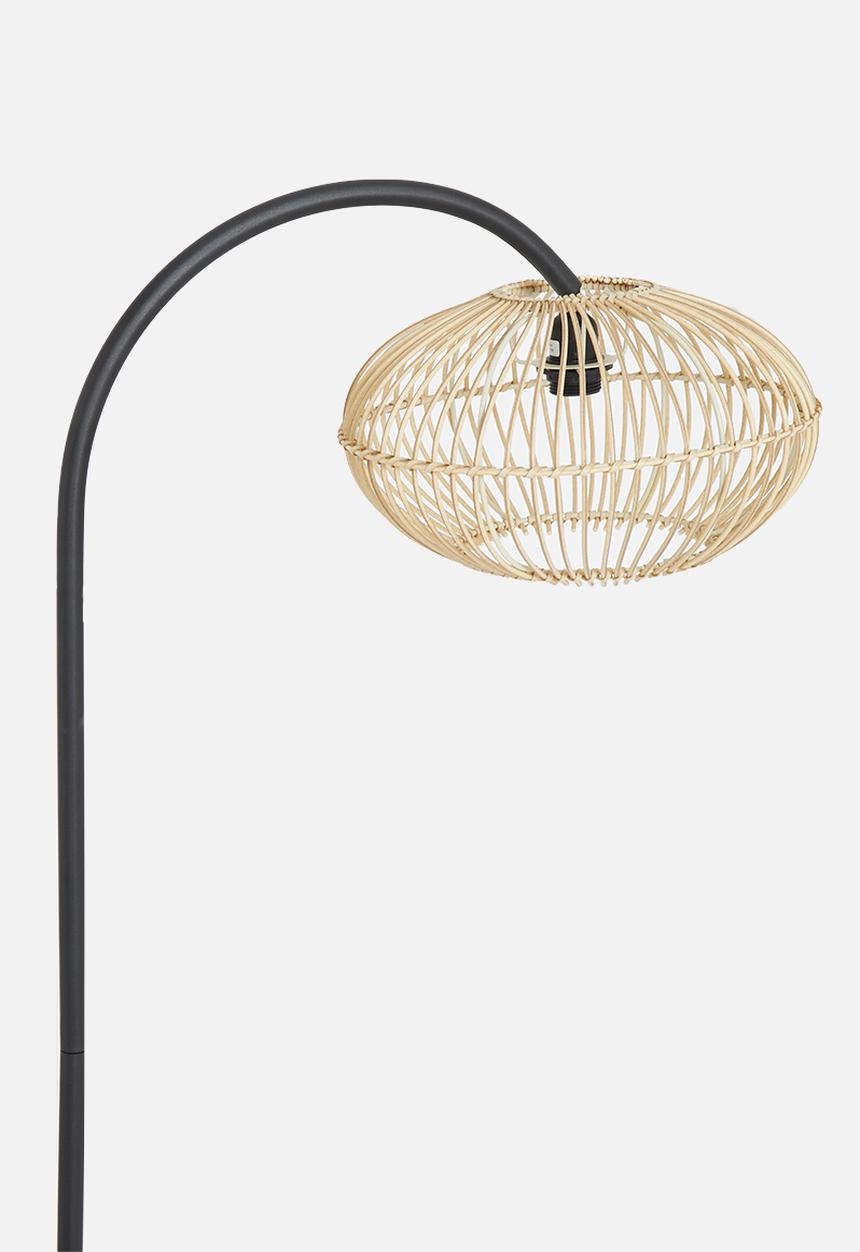 Sixth Floor - Wyatt floor lamp - black & natural