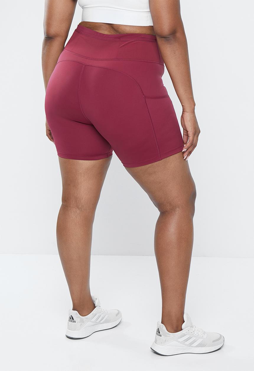 Cotton On - Curve active smoothing explorer bike short - red plum