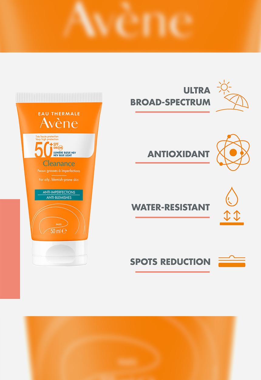 Eau Thermale Avene - Cleanance SPF50+ Sunscreen - 50ml
