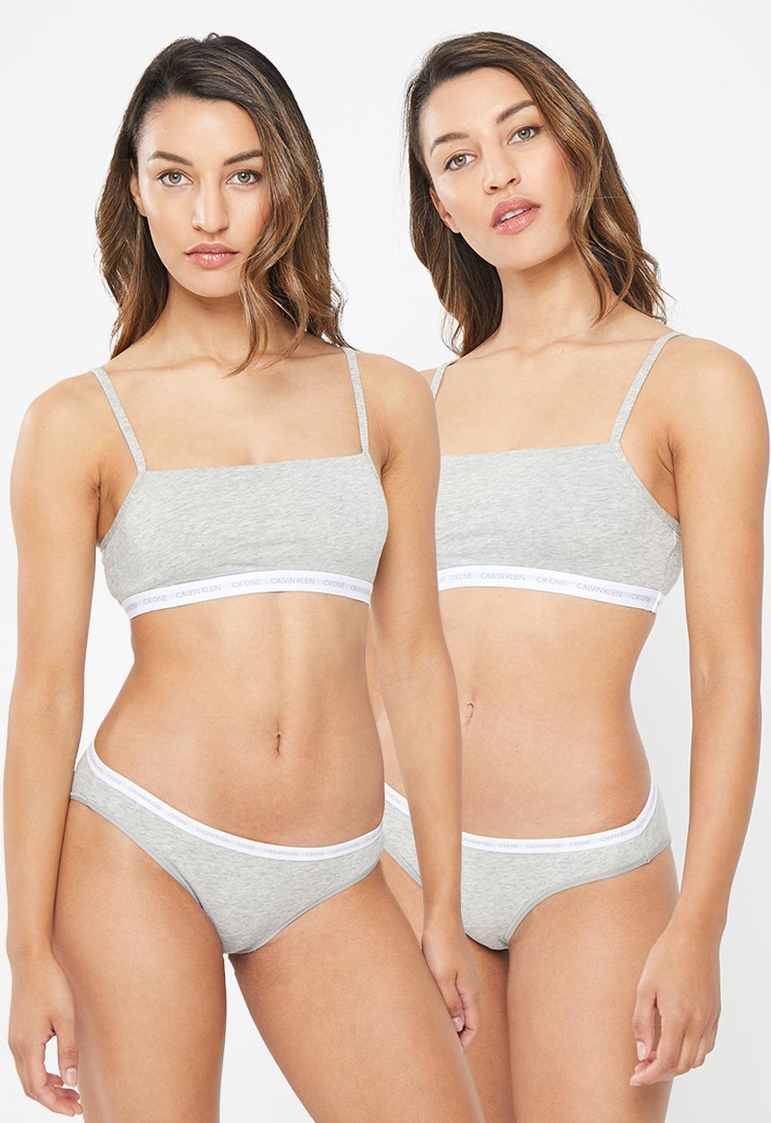 Calvin Klein - Ck unlined bralette 2-pack - grey heather