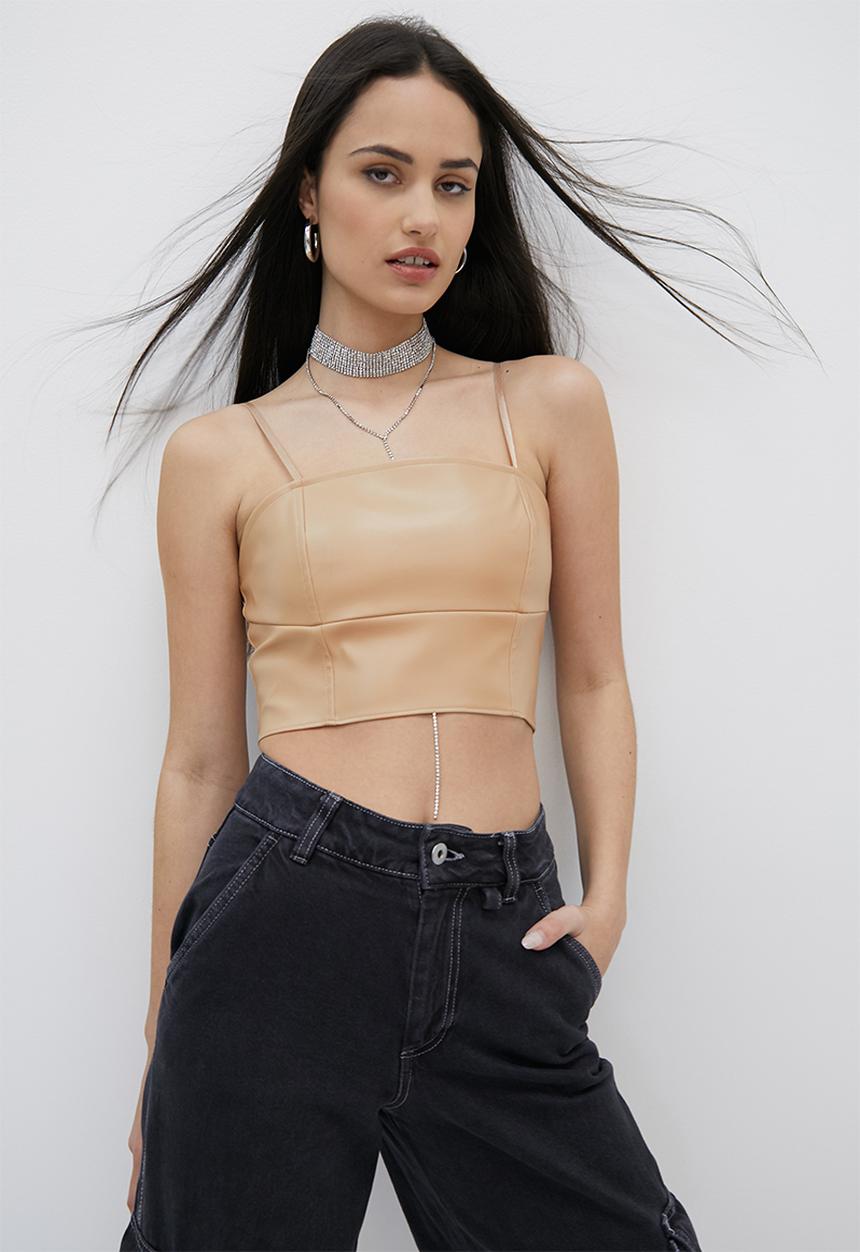 Blake - Co-ord aline micro mini skirt - stone