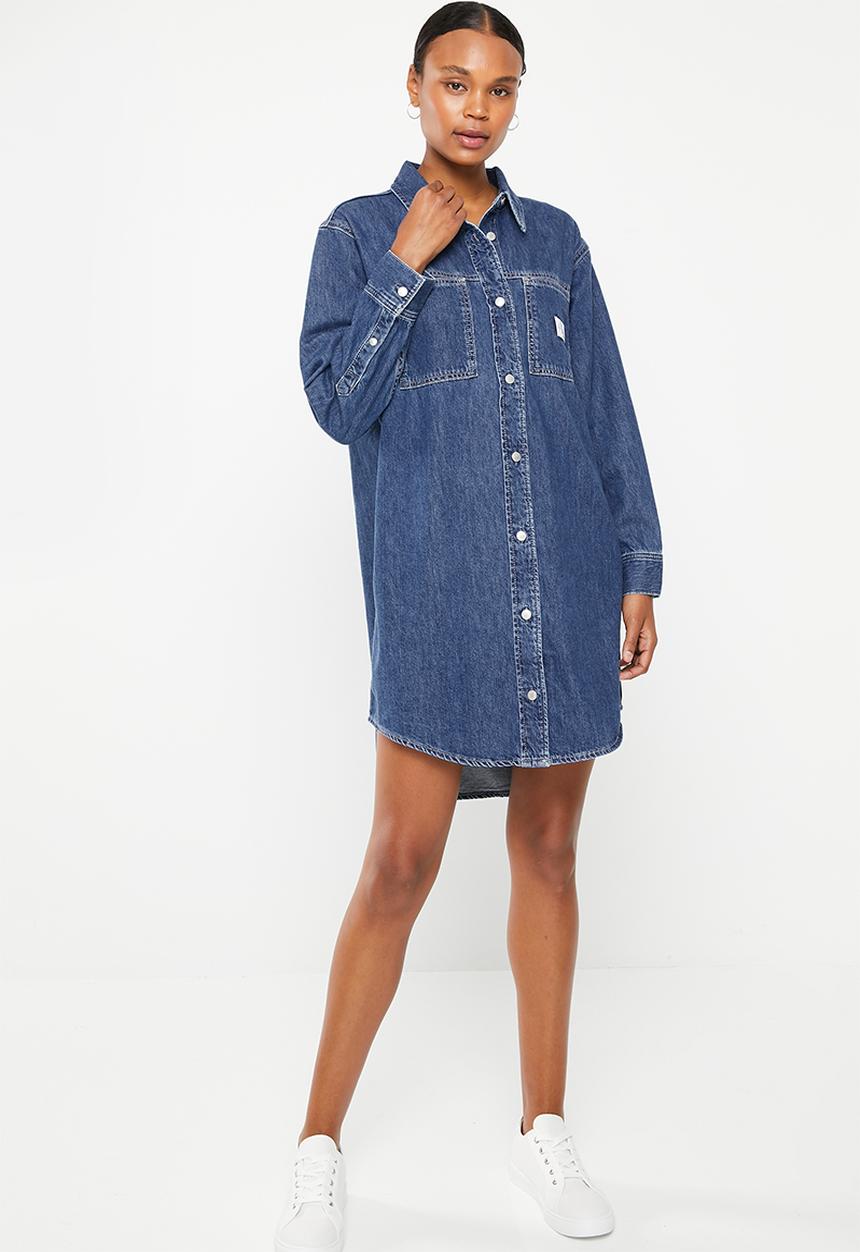 Calvin Klein - Utility shirt dress - denim dark