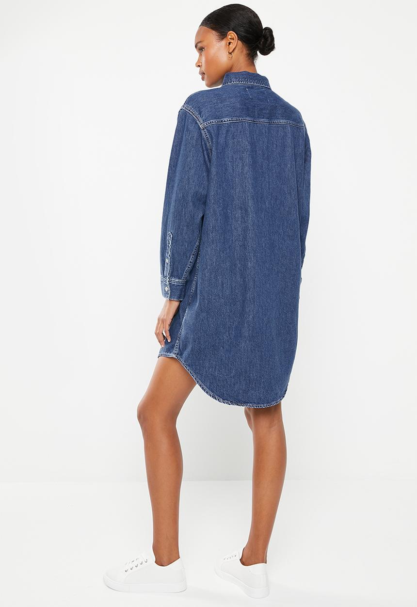 Calvin Klein - Utility shirt dress - denim dark