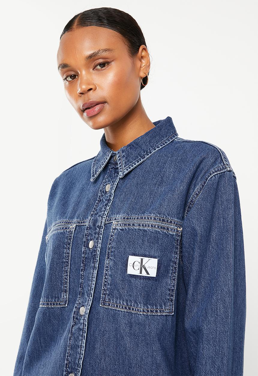 Calvin Klein - Utility shirt dress - denim dark