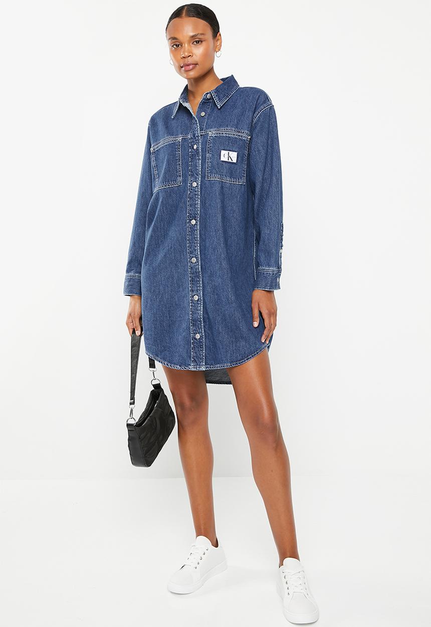 Calvin Klein - Utility shirt dress - denim dark