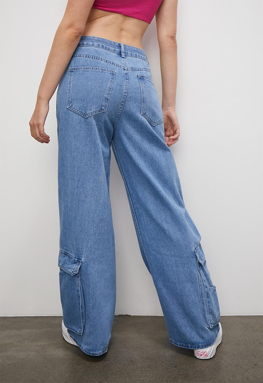 Blake - Denim cargo - blue denim