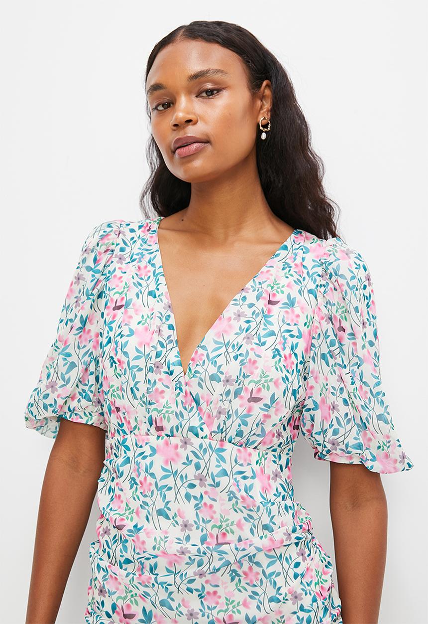 MILLA - Ruched mini dress - spring floral