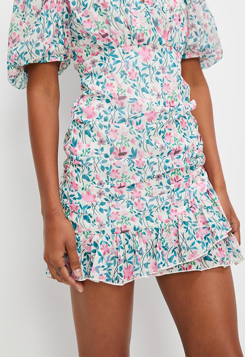 MILLA - Ruched mini dress - spring floral