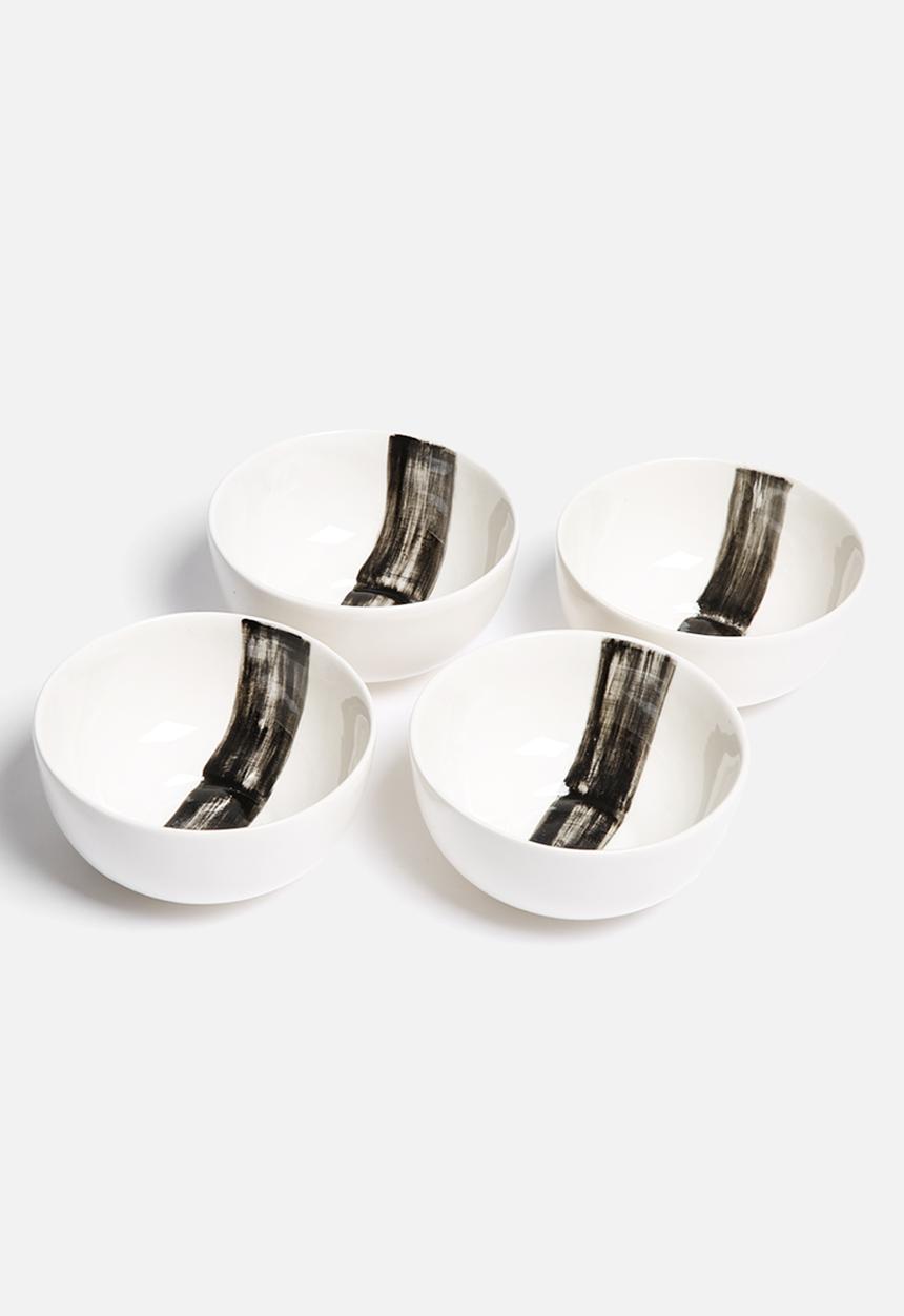 Urchin Art - Set of 4 Brushstroke Bowls
