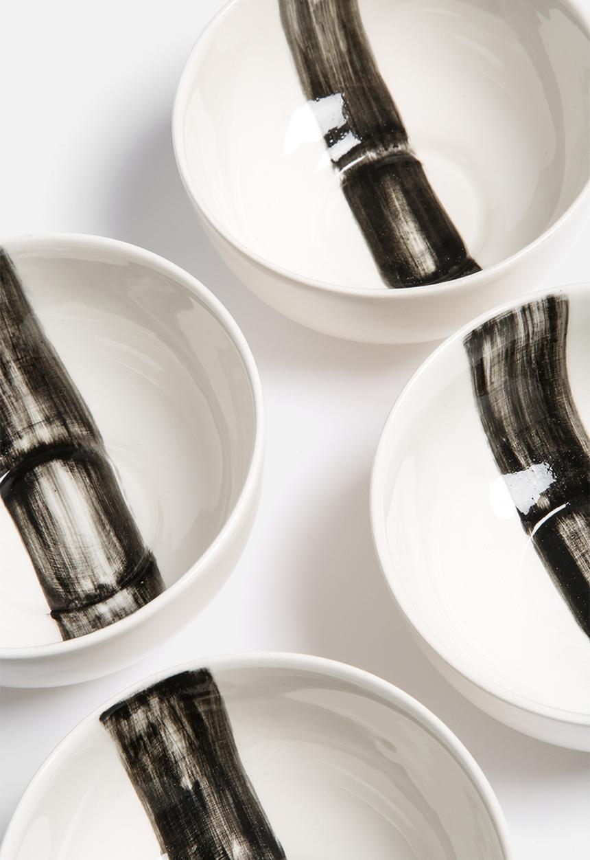 Urchin Art - Set of 4 Brushstroke Bowls