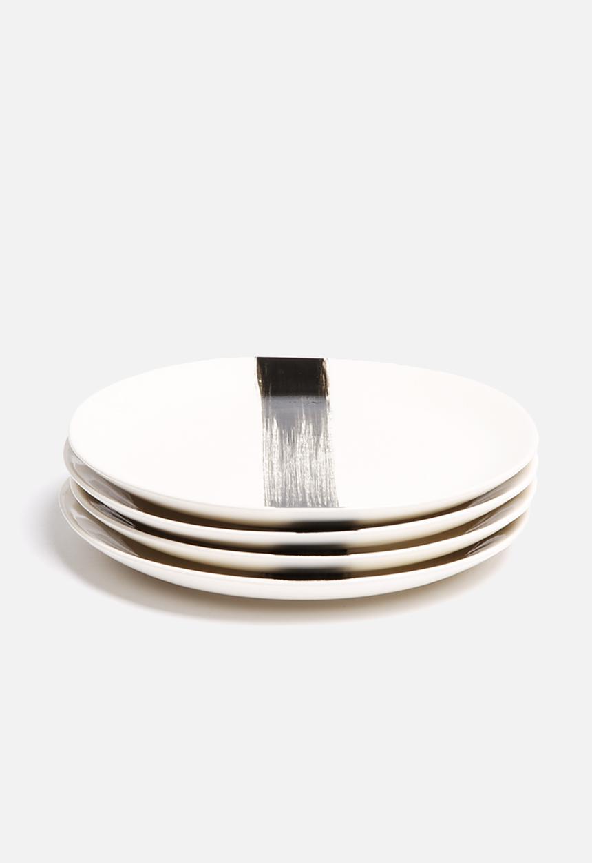 Urchin Art - Set of 4 Brushstroke Side Plates