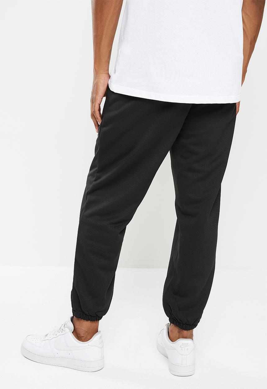 basicthread - Basicthread elastic cuff regular sweatpants - black