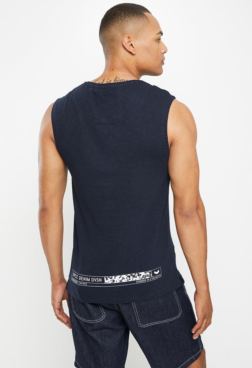 S.P.C.C - Beck sleeveless tee  - navy