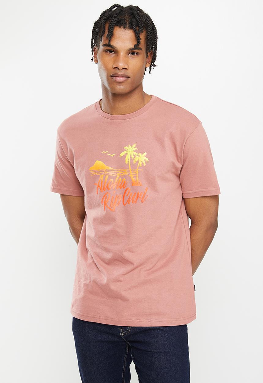 Rip Curl - Dos palmy tee - dusty mushroom