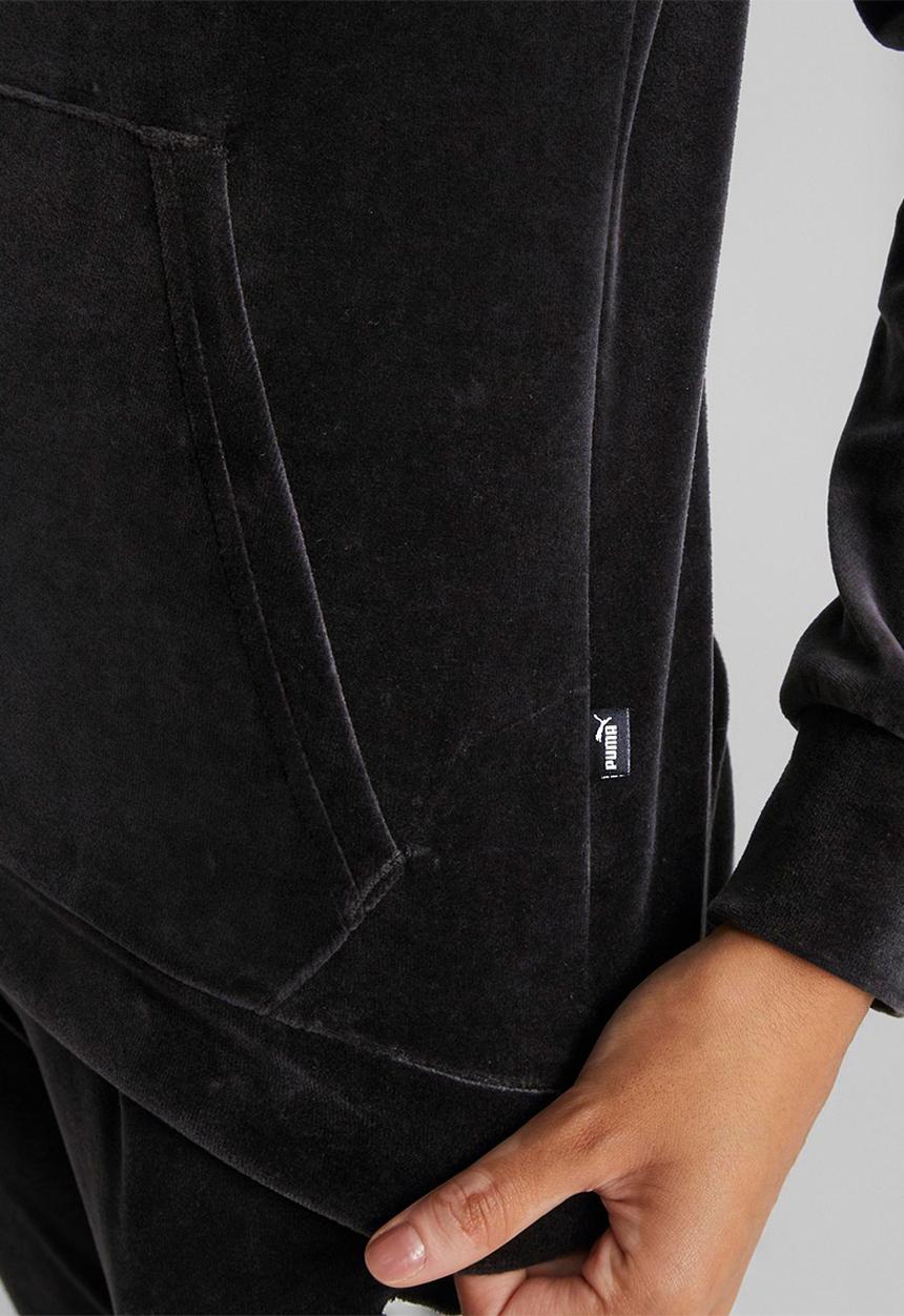 PUMA - Ess+ velour hoodie - puma black