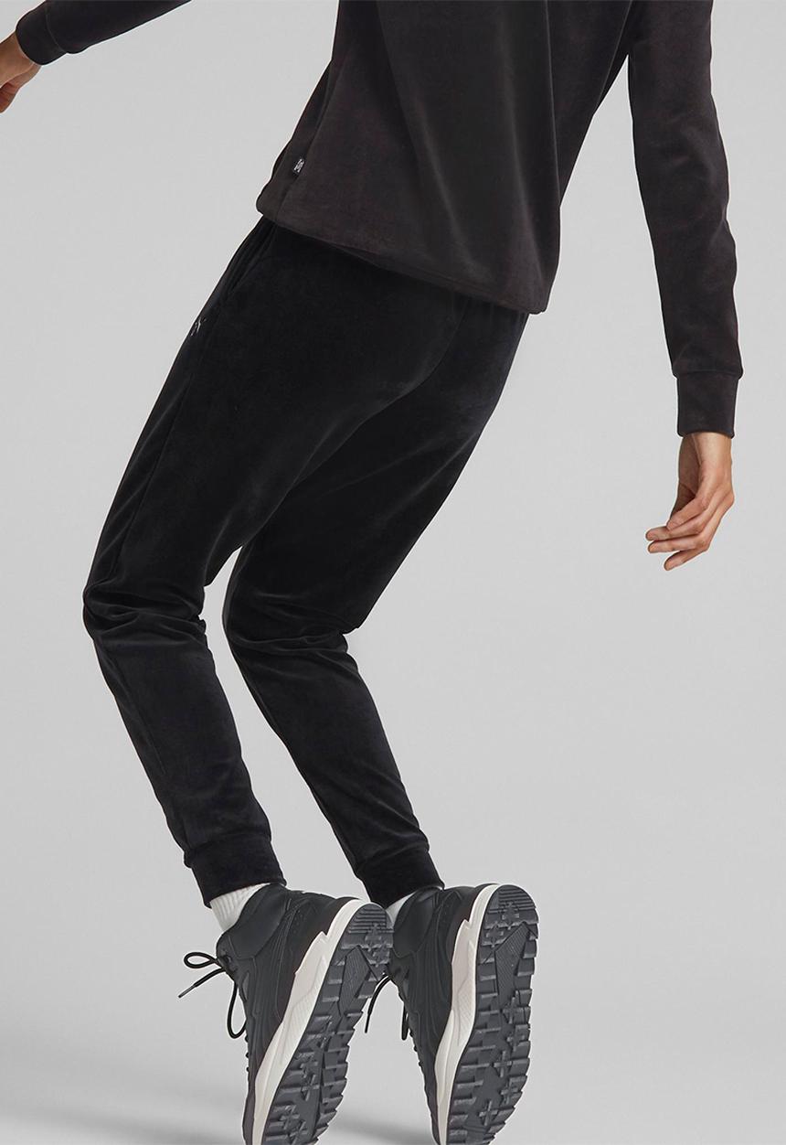 PUMA - Ess+ velour pants cl - puma black