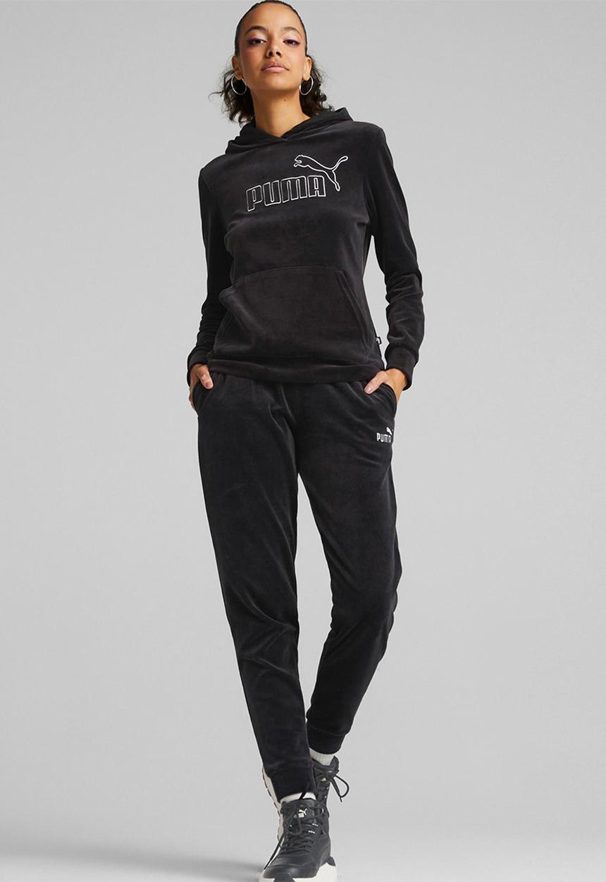 PUMA - Ess+ velour pants cl - puma black