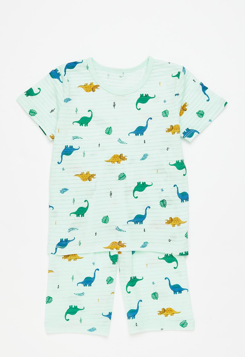 Pop Candy - Boys printed pj set - aqua green