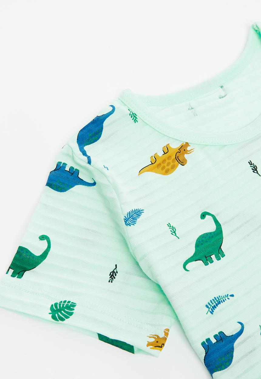 Pop Candy - Boys printed pj set - aqua green