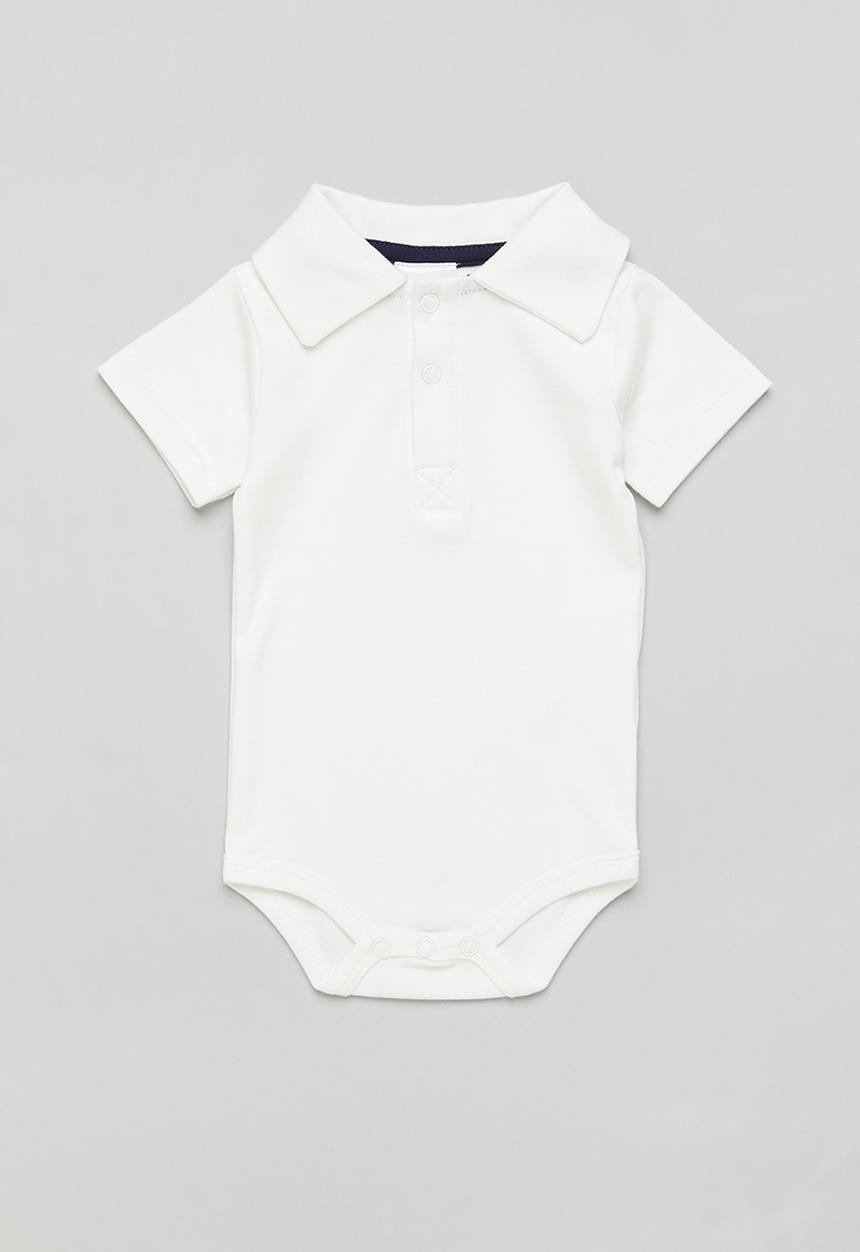 Pop Candy - Baby boys golfer babygrow - white