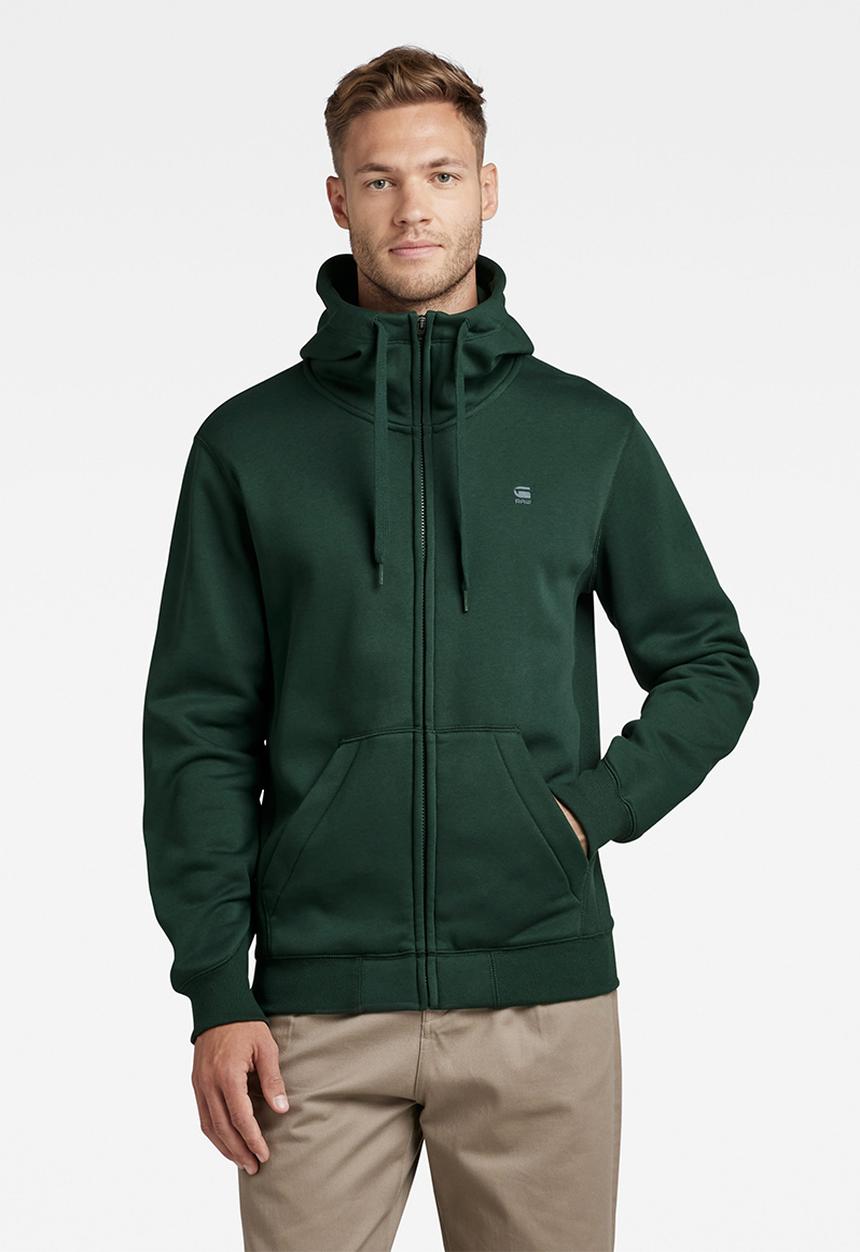 G-STAR - Premium core hooded zip sweater long sleeve - laub