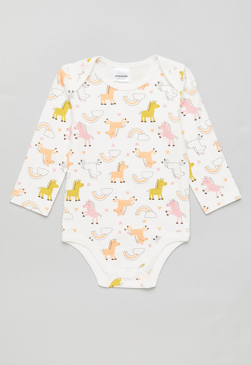 Pop Candy - Baby ls printed babygrow - multi