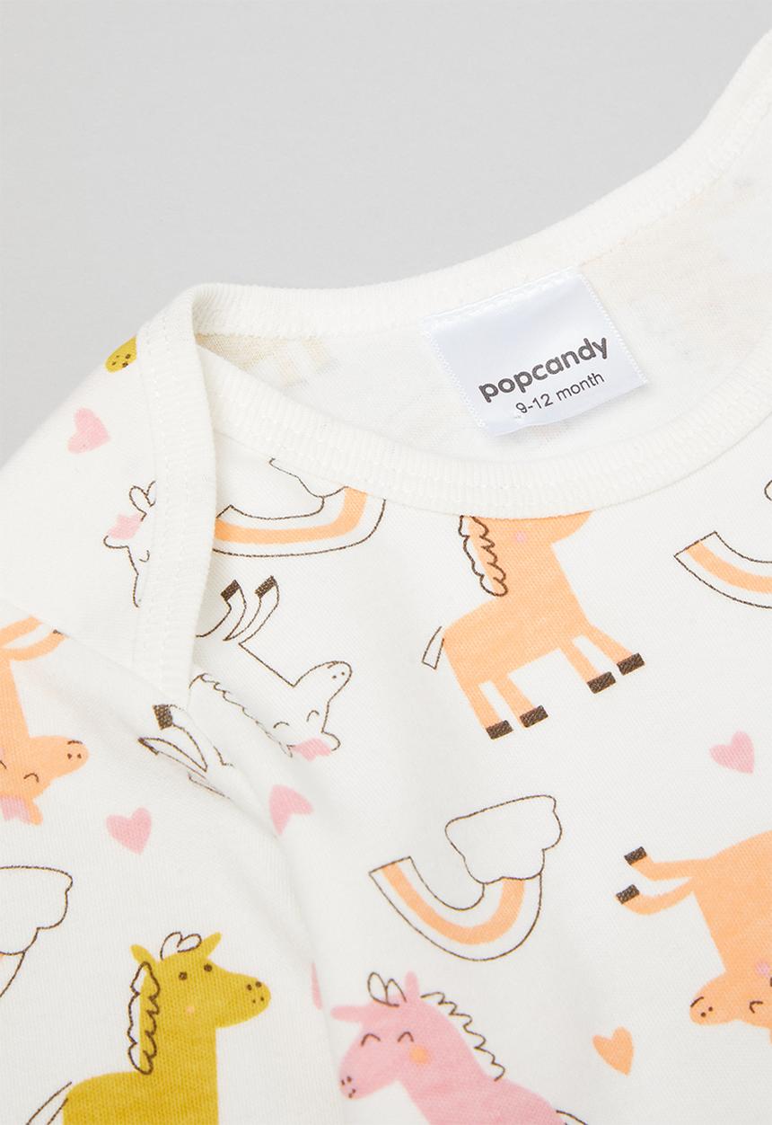 Pop Candy - Baby ls printed babygrow - multi