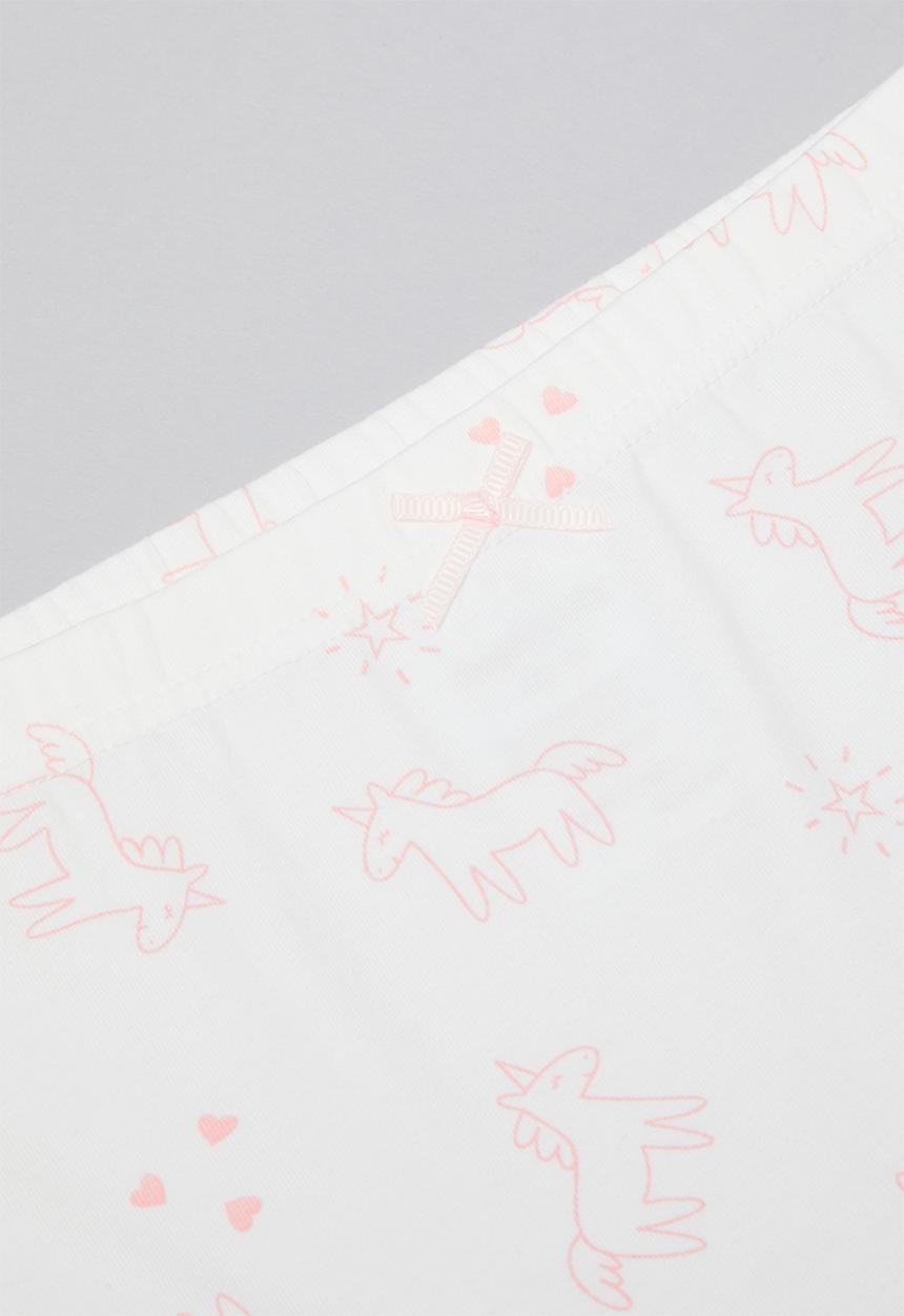 Pop Candy - Girls 3 pack printed briefs - white & pink 
