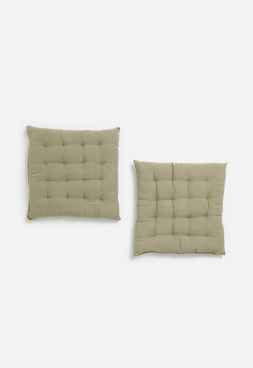H&S - Set of 2 chair pad - stone