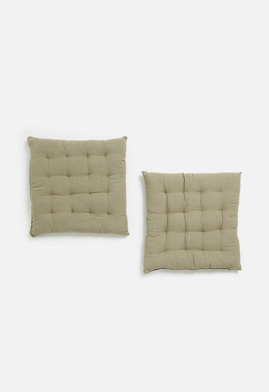 H&S - Set of 2 chair pad - stone