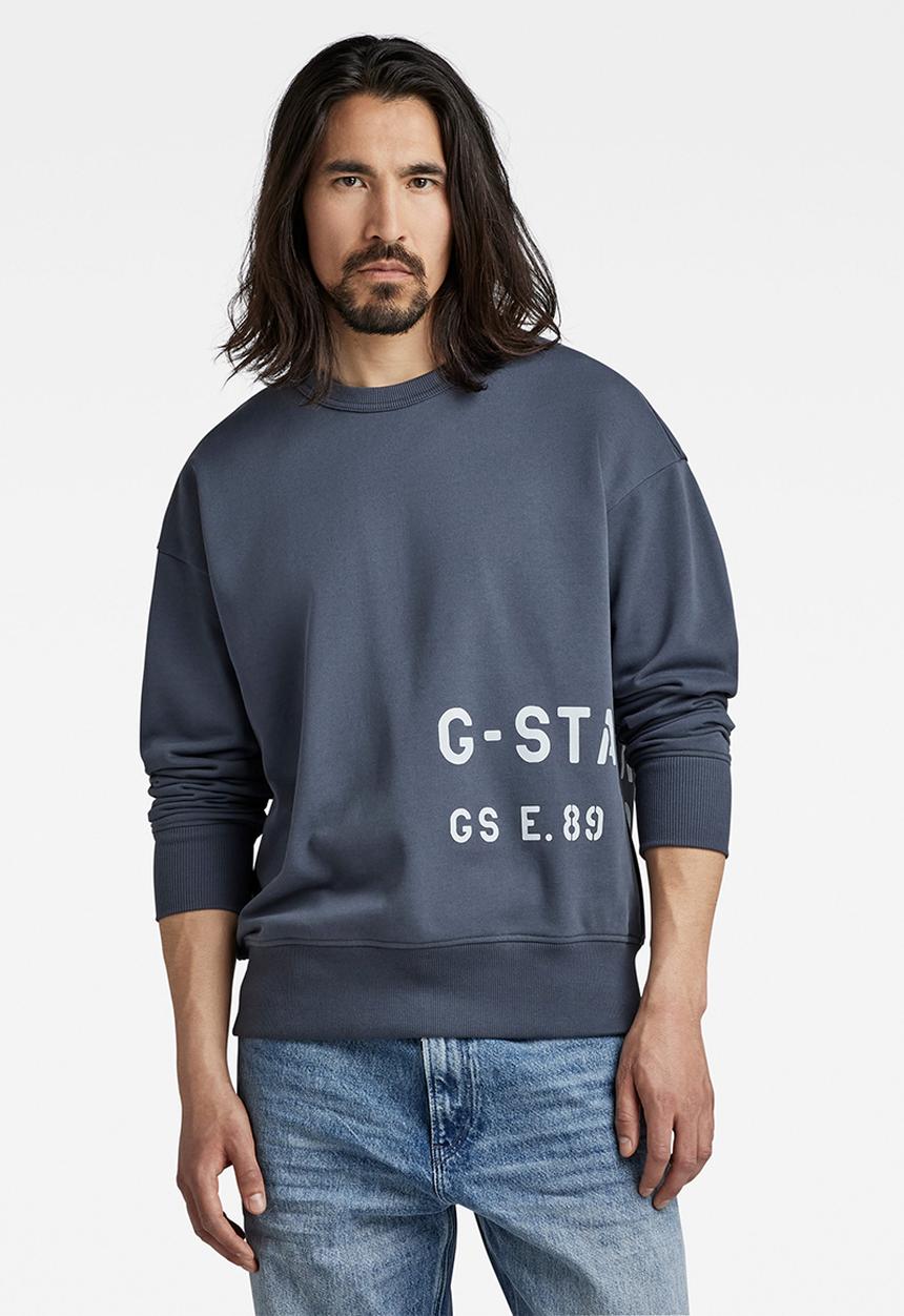 G-STAR - Multi graphic oversized r sw - fantem blue