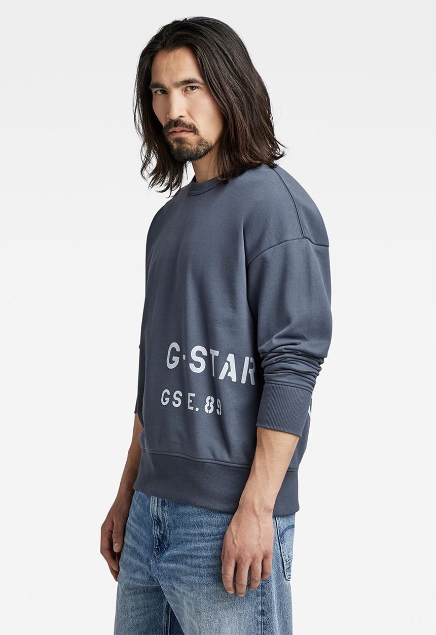 G-STAR - Multi graphic oversized r sw - fantem blue